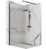 REA - Ścianka prysznicowa AERO INTIMO Czarny Mat 100